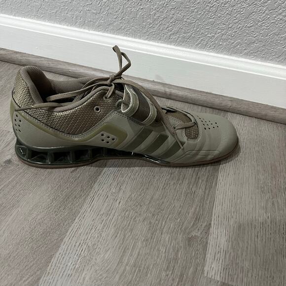 Adidas AdiPower Weightlifting Shoes Military Army Green Gum Size 11.5 RARE - Picture 7 of 9